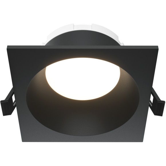 DL126-GX53-SQ-B Квадратный черный встраиваемый влагозащищенный светильник под сменную лампу GX53 IP44 Maytoni Share