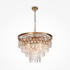 Подвесная люстра хрустальная Linn MOD091PL-07G Подвесная люстра хрустальная Linn MOD091PL-07G