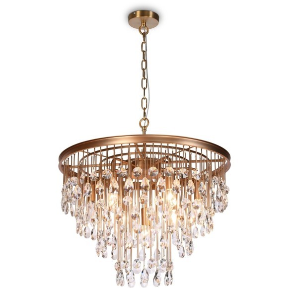Подвесная люстра хрустальная Linn MOD091PL-07G Подвесная люстра хрустальная Linn MOD091PL-07G