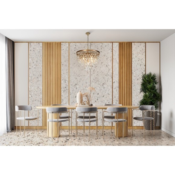 Подвесная люстра хрустальная Linn MOD091PL-07G Подвесная люстра хрустальная Linn MOD091PL-07G