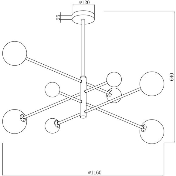 Потолочный светильник Freya FR5376CL-08B