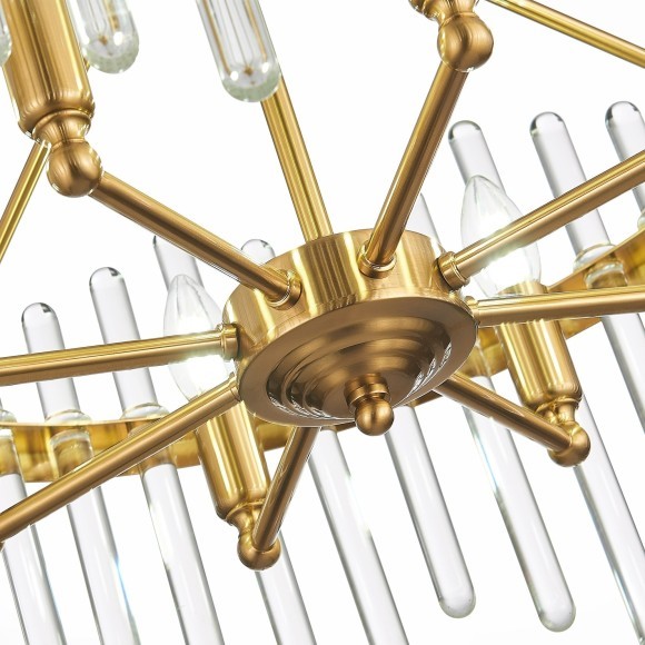 SL1167.303.08 Светильник подвесной ST-Luce Латунь/Латунь, Прозрачный E14 8*40W TELLURIO SL1167.303.08 Светильник подвесной ST-Luce Латунь/Латунь, Прозрачный E14 8*40W TELLURIO