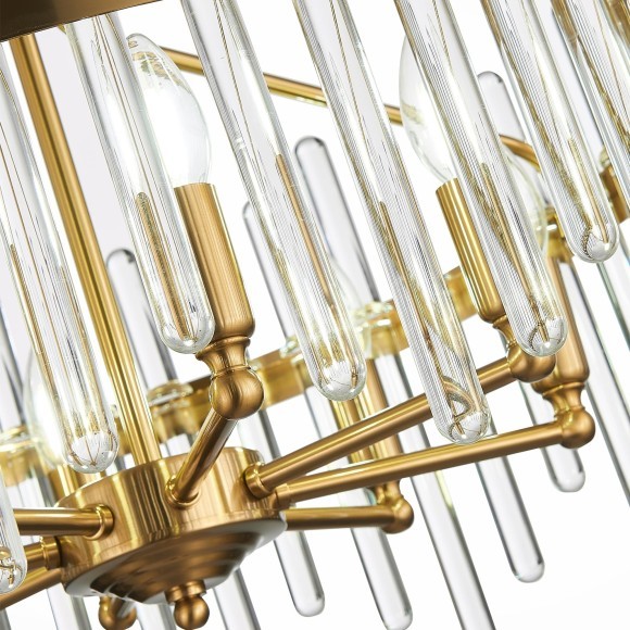 SL1167.303.08 Светильник подвесной ST-Luce Латунь/Латунь, Прозрачный E14 8*40W TELLURIO SL1167.303.08 Светильник подвесной ST-Luce Латунь/Латунь, Прозрачный E14 8*40W TELLURIO