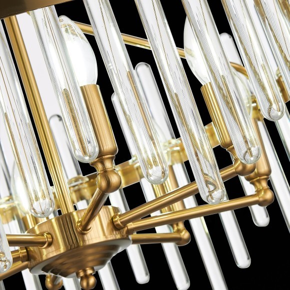 SL1167.303.08 Светильник подвесной ST-Luce Латунь/Латунь, Прозрачный E14 8*40W TELLURIO SL1167.303.08 Светильник подвесной ST-Luce Латунь/Латунь, Прозрачный E14 8*40W TELLURIO