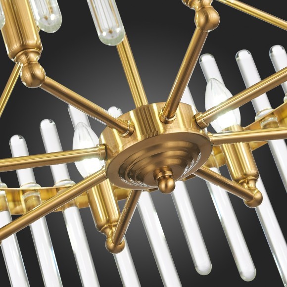 SL1167.303.08 Светильник подвесной ST-Luce Латунь/Латунь, Прозрачный E14 8*40W TELLURIO SL1167.303.08 Светильник подвесной ST-Luce Латунь/Латунь, Прозрачный E14 8*40W TELLURIO