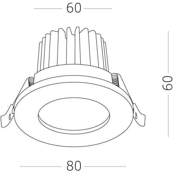 ST704.538.10 Св-к встр. Белый LED 1*10W 3000K 900Lm Ra90 38° IP20 D80xH60 170-240V Встраиваемые светильники