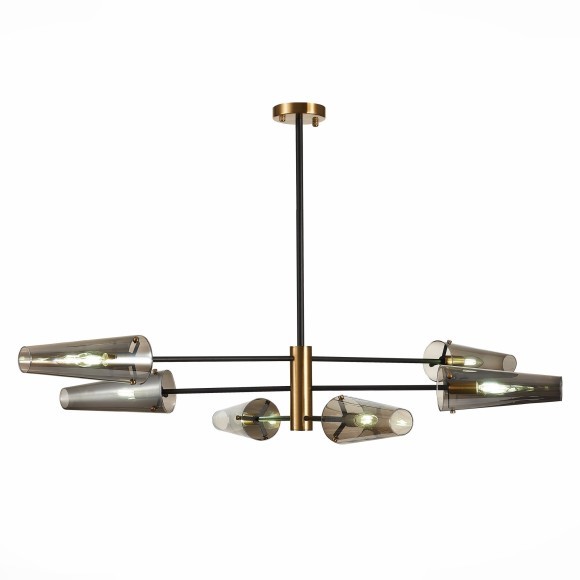 SL1209.302.06 Светильник потолочный ST-Luce Бронза,Черный/Дымчатый E14 6*40W MORAVE SL1209.302.06 Светильник потолочный ST-Luce Бронза,Черный/Дымчатый E14 6*40W MORAVE