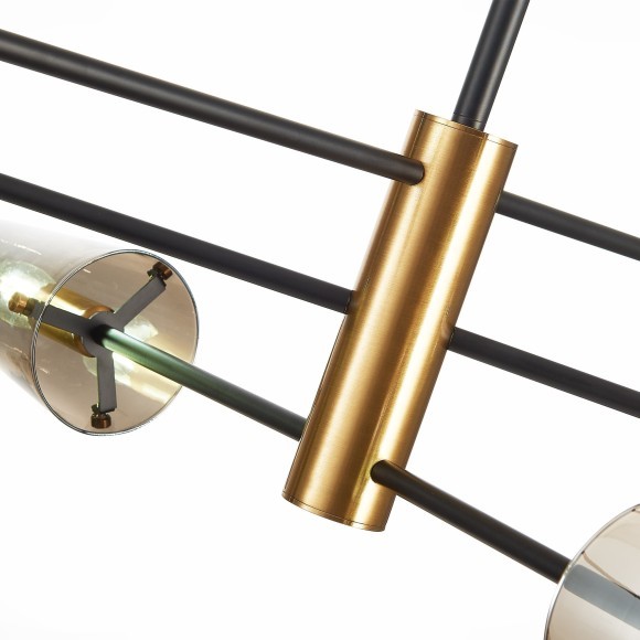 SL1209.302.06 Светильник потолочный ST-Luce Бронза,Черный/Дымчатый E14 6*40W MORAVE SL1209.302.06 Светильник потолочный ST-Luce Бронза,Черный/Дымчатый E14 6*40W MORAVE