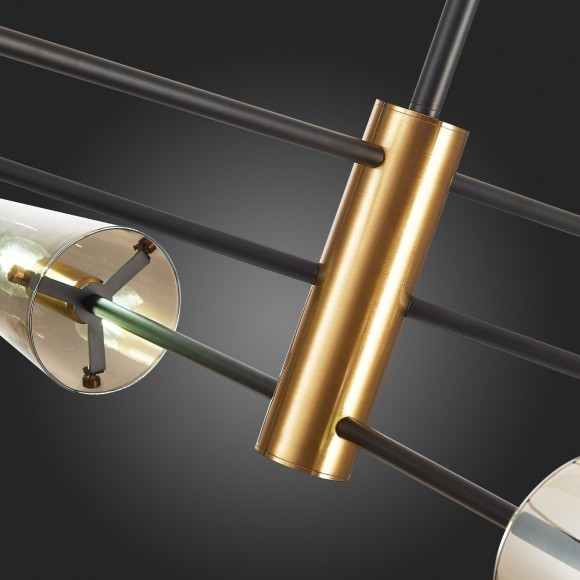 SL1209.302.06 Светильник потолочный ST-Luce Бронза,Черный/Дымчатый E14 6*40W MORAVE SL1209.302.06 Светильник потолочный ST-Luce Бронза,Черный/Дымчатый E14 6*40W MORAVE