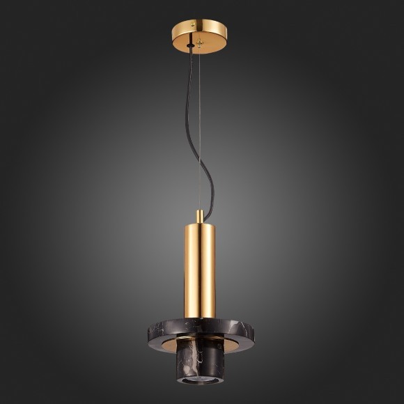 SL1210.403.01 Светильник подвесной ST-Luce Золотистый/Черный GU10 1*5W PIETRA
