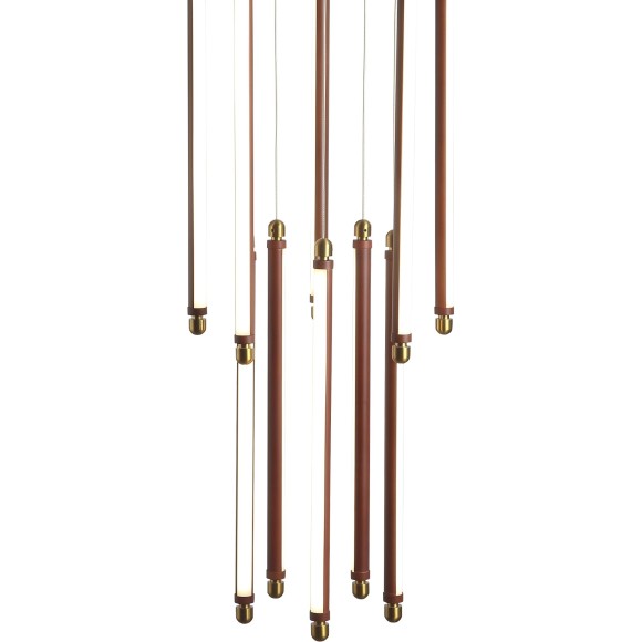 SL6225.303.10 Светильник подвесной ST-Luce Латунь/Терракотовый, Белый LED 10*6,5W 3000K BRICK