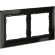 Рамка стеклянная VOLTUM S70 на 2 поста, (черный,стекло)