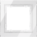 Рамка стеклянная VOLTUM S70 на 1 пост, (белый, стекло)