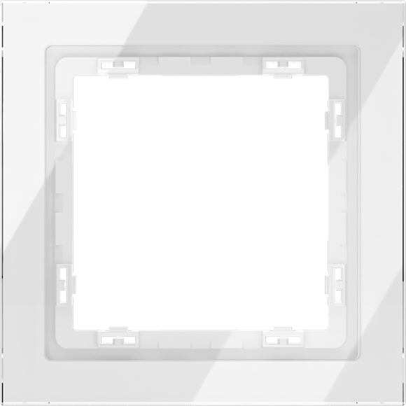 Рамка стеклянная VOLTUM S70 на 1 пост, (белый, стекло)