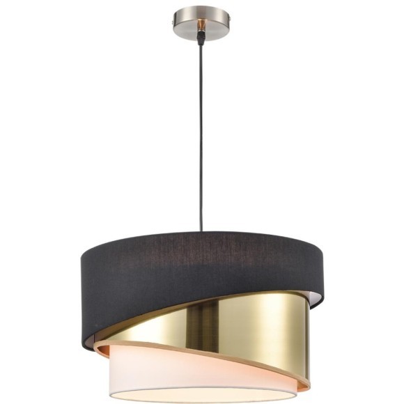 8041/3 MODERNI LN24 никель/черный/золото/белый, металл/текстиль Подвесной светильник Е27 3*60W 220V INDIRA
