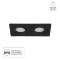 Встраиваемый светильник Arte Lamp A2168PL-2BK TARF под лампы 2xGU10 50W