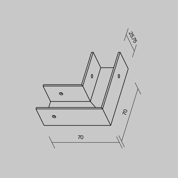 Коннектор угловой для профиля Maytoni Elasity IP65 Outdoor O-TR001-AC90