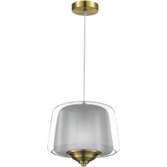 SL6127.313.01 Светильник подвесной ST-Luce Латунь/Серый, Прозрачный LED 1*18W 3000K PANDORA