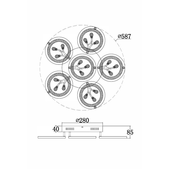 Потолочный светильник Freya FR10017CL-L92W Потолочный светильник Freya FR10017CL-L92W