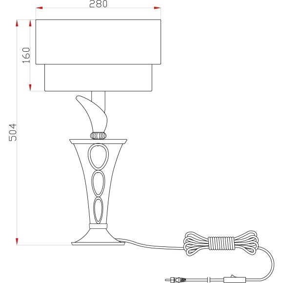 Настольная лампа с выключателем Lillian H311-11-G Настольная лампа с выключателем Lillian H311-11-G