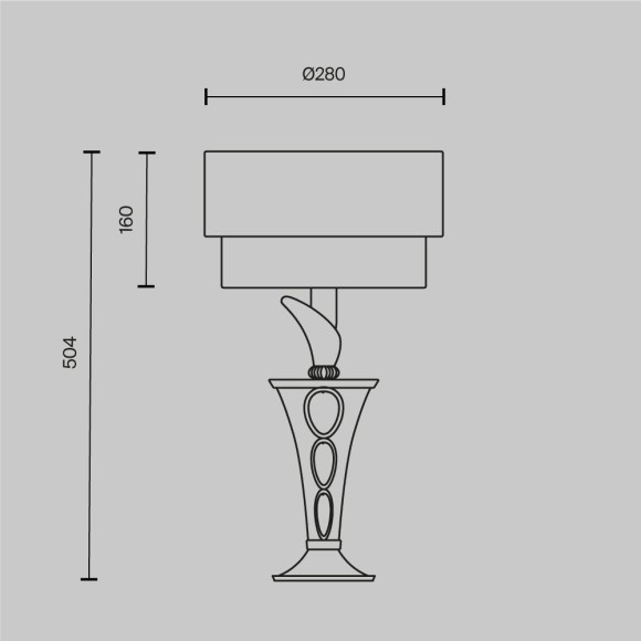 Настольная лампа с выключателем Lillian H311-11-G Настольная лампа с выключателем Lillian H311-11-G