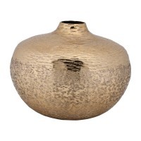 421341 KURASHIKI Ваза декоративная напольная металл брашированное золото H230 Ø300