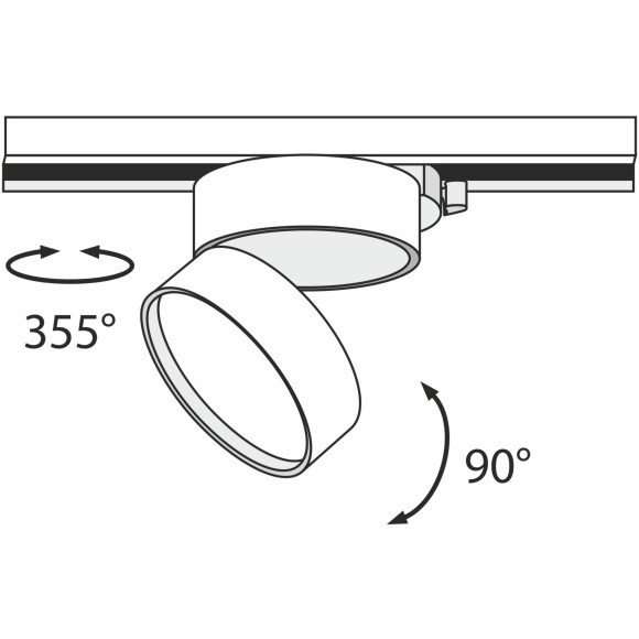 Однофазный двужильный светодиодный трековый светильник Maytoni Unity TR007-1-18W3K-W4K ONDA 4000К 1500Лм CRI80+ 120° 18Вт Однофазный двужильный светодиодный трековый светильник Maytoni Unity TR007-1-18W3K-W4K ONDA 4000К 1500Лм CRI80+ 120° 18Вт