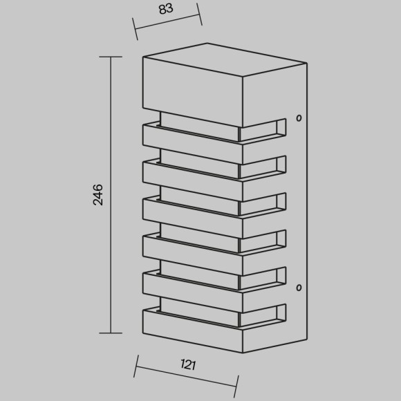 Настенный светильник (бра) Outdoor O034WL-01B
