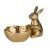 427297 AMBALAVA Статуэтка Заяц с чашей L250, B150, H160, алюминий, золотой