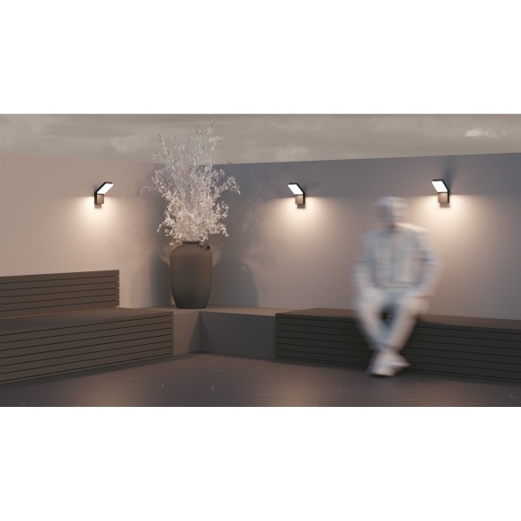 Уличный настенный светильник Maytoni O595WL-L12B3K Paso IP54 светодиодный LED 12W