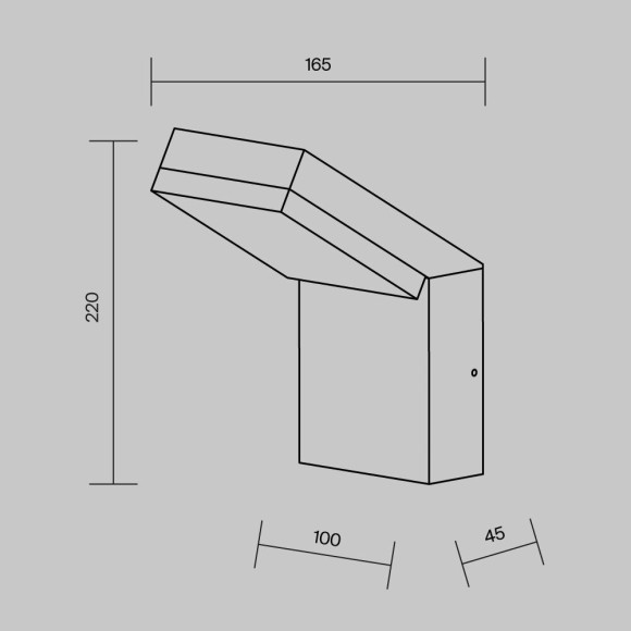 Уличный настенный светильник Maytoni O595WL-L12B3K Paso IP54 светодиодный LED 12W