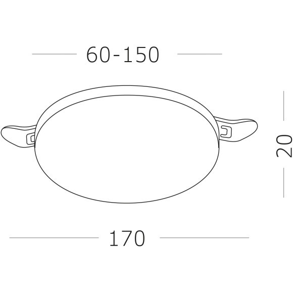 ST700.538.22 Св-к встр. Белый LED 1*22W 3000K 1 890Lm Ra80 180° IP44 D170xH20 85-265V Встраиваемые светильники