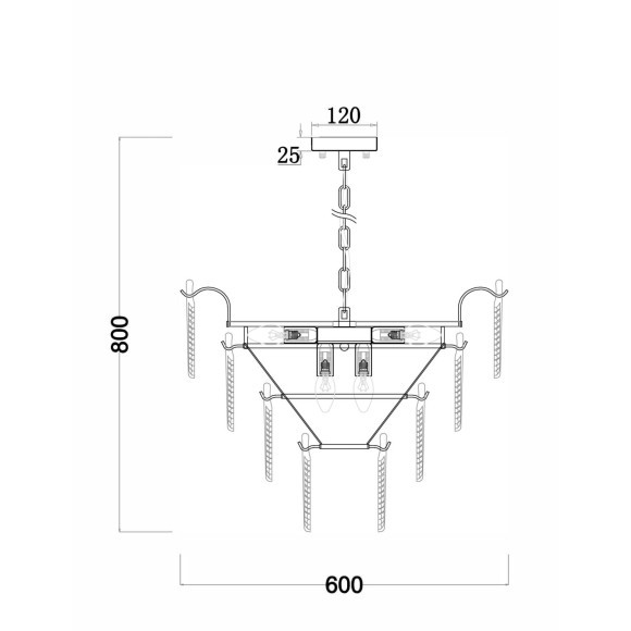 Люстра подвесная Freya FR5143PL-09G Hloya под лампы 9xE14 60W