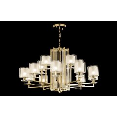 Люстра Crystal Lux NICOLAS SP-PL10+5 GOLD/WHITE Люстра Crystal Lux NICOLAS SP-PL10+5 GOLD/WHITE