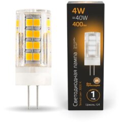 107307104 Лампа Gauss G4 AC185-265V 4W 400lm 2700K керамика LED 1/10/200 107307104 Лампа Gauss G4 AC185-265V 4W 400lm 2700K керамика LED 1/10/200