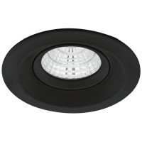 Черный встраиваемый точечный спот EGLO TALVERA P 61551, встроенный LED, 6.96Вт, 4000К, 792Лм, угол 50°, диаметр 75 мм, монтажная глубина 65 мм, угол рассеивания 50°