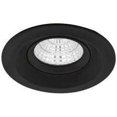 Черный встраиваемый точечный спот EGLO TALVERA P 61551, встроенный LED, 6.96Вт, 4000К, 792Лм, угол 50°, диаметр 75 мм, монтажная глубина 65 мм, угол рассеивания 50°