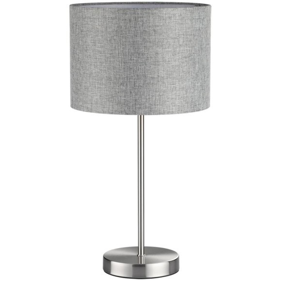 8251/1T MODERNI LN25 000  никель/серый, металл/текстиль Настольная лампа Е27 60W 220V NIKKI