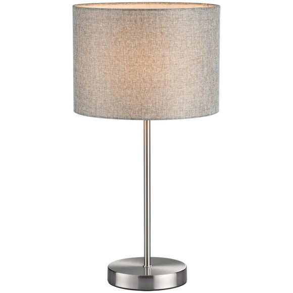 8251/1T MODERNI LN25 000  никель/серый, металл/текстиль Настольная лампа Е27 60W 220V NIKKI