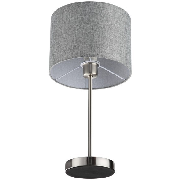 8251/1T MODERNI LN25 000  никель/серый, металл/текстиль Настольная лампа Е27 60W 220V NIKKI