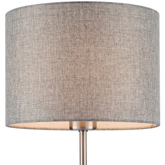8251/1T MODERNI LN25 000  никель/серый, металл/текстиль Настольная лампа Е27 60W 220V NIKKI