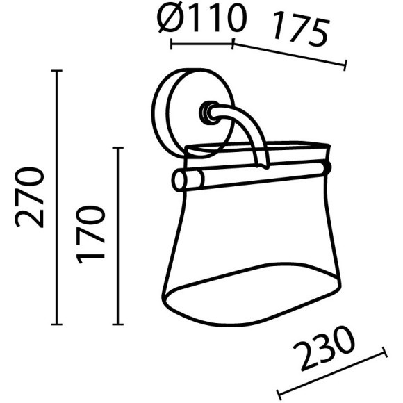 Настенный светильник (бра) Maytoni MOD170WL-L8BS3K2