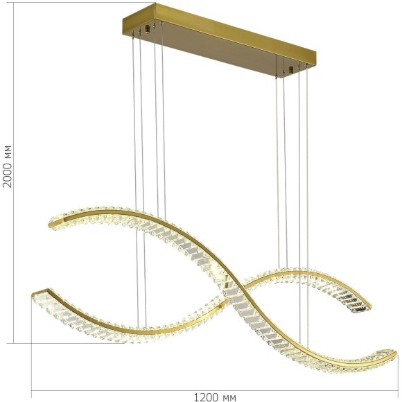 SL6206.303.50 Светильник подвесной ST-Luce Латунь/Прозрачный LED 1*50W 3000K ACENO SL6206.303.50 Светильник подвесной ST-Luce Латунь/Прозрачный LED 1*50W 3000K ACENO