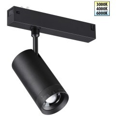 359961 Черный трековый спот с изм. углом рассеивания света 15-55° и перекл. цв. температуры 3000;4000;6000К 220В 15Вт 830Лм CRI90 Novotech VECTOR 359961 Черный трековый спот с изм. углом рассеивания света 15-55° и перекл. цв. температуры 3000;4000;6000К 220В 15Вт 830Лм CRI90 Novotech VECTOR