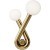 MOD476WL-02BS Золотой настенный светильник (бра) под 2 лампы G9, без выключателя, Maytoni Vortex