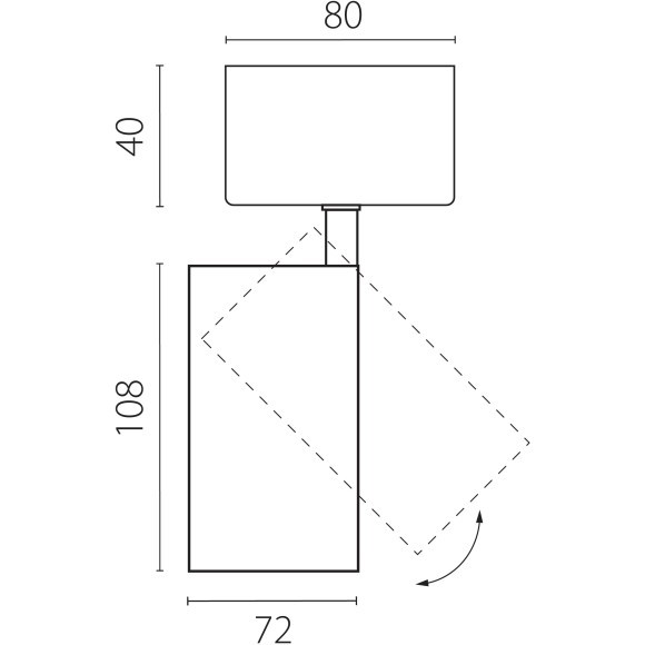 Накладной поворотный светодиодный спот LED 24W 3000К CRI90 24° 3040Лм Lightstar A5236SO