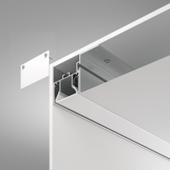 Maytoni ALM012S-2M Алюминиевый 2м профиль для контурной подсветки, монтаж в натяжной потолок ПВХ, крепление к потолку, размеры 2000x52x35мм, для лент шириной до 13мм, ширина световой линии 25мм