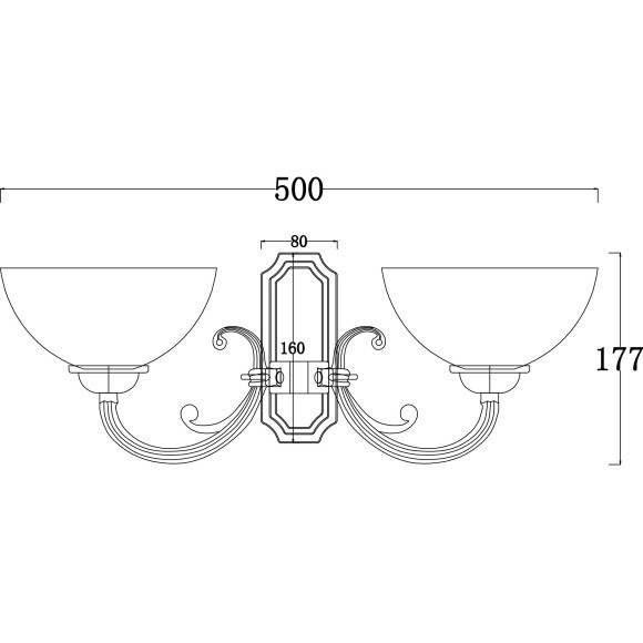 Бра Freya FR2012-WL-02-BZ Herbert под лампы 2xE27 60W