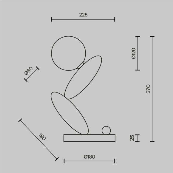 MOD482TL-L6C3K Настольный светильник ограниченной серии (50шт) с сенсорным диммером и индивидуальной гравировкой Maytoni Resonance
