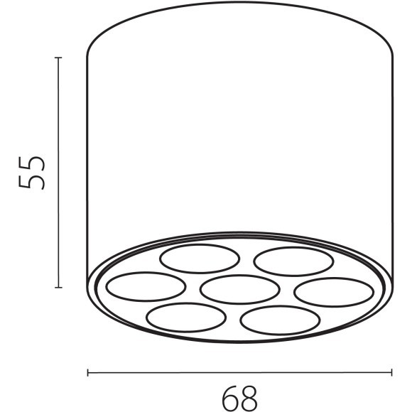 Светильник потолочный 6W 470LM 4000K, черный Guarda Lightstar 080647